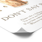 Babydusche mit Eis - kein Babyposter Poster (Ecke)