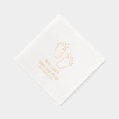Babydusche mit Feet Print | Party Décor Servietten Mit Folie (Rechts)