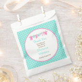 Babydusche mit grüner und rosa Linie Geschenktütchen (Ausgeschnitten)