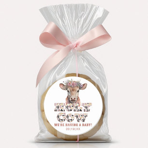 Babydusche mit Heiliger Kuh, Sticker