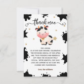 Babydusche mit heiliger Kuh Wasserfarbe rustikal Dankeskarte (Vorderseite)