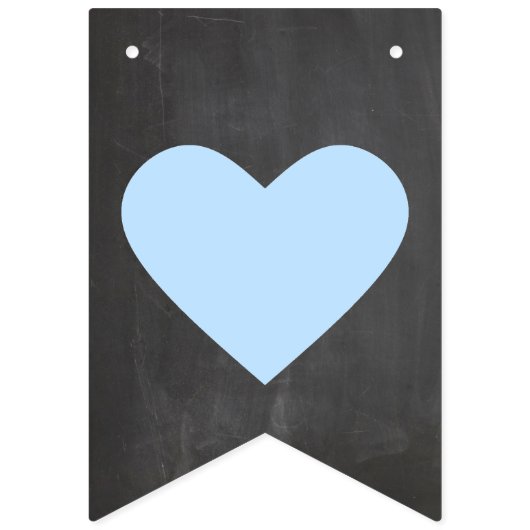 Babydusche mit Herz auf Kopfbrett Aussehen Wimpelkette (Zweite Fahne)