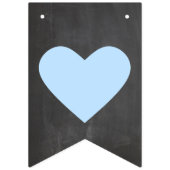 Babydusche mit Herz auf Kopfbrett Aussehen Wimpelkette (Erste Fahne)