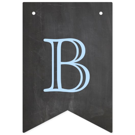 Babydusche mit Herz auf Kopfbrett Aussehen Wimpelkette (Dritte Fahne)