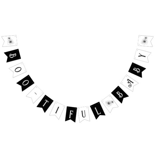 Babydusche mit hübscher Baby Gothic-Blume Wimpelkette (Alle)