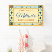 Babydusche mit Kaninchen, Bienen & Butterfliegen Banner (Insitu)