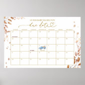 Babydusche mit Kinderwunschdatum Kalender Poster (Vorne)