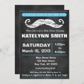 Babydusche mit Kopfbrett Einladung (Vorne/Hinten)