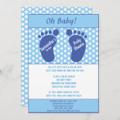 Babydusche mit langer Entfernung Babynahrung Babyn Einladung (Vorne/Hinten)