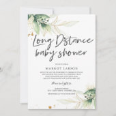 Babydusche mit langer Entfernung Einladung (Vorderseite)