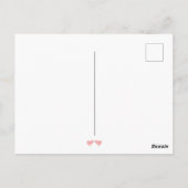 Babydusche mit Mail Girl Pink Birds Postkarte (Rückseite)