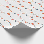 Babydusche mit Nautical Flags Geschenkpapier (Ecke)