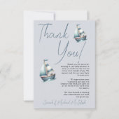 Babydusche mit Nautical Sailboat Danke Karte (Vorderseite)