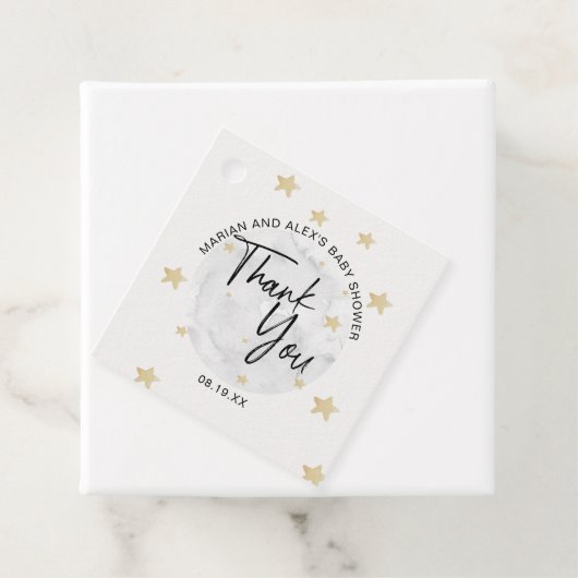 Babydusche mit neutralen Gefälligkeitsmarken für M Geschenkanhänger (Beispiel)