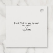 Babydusche mit neutralen Gefälligkeitsmarken für M Geschenkanhänger (Rückseite)