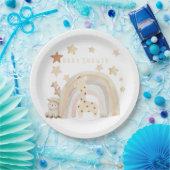 Babydusche mit neutraler Farbe Pappteller (Party)