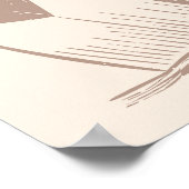 Babydusche mit neutraler Minimal-Boho Surfboard Be Poster (Ecke)