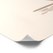 Babydusche mit neutraler Minimal-Boho Surfboard Be Poster (Ecke)