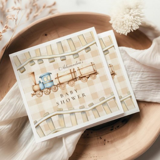 Babydusche mit neutraler Wasserfarbe Serviette