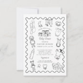 Babydusche mit niedlicher Hand Einladung (Vorderseite)