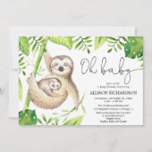 Babydusche mit niedlicher, tropischer Vegetation Einladung (Vorderseite)