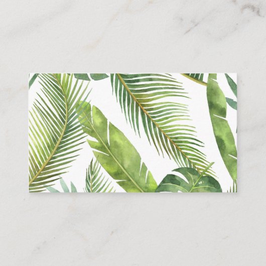 Babydusche mit Palm-Hibiskus-Gewinnkarten Begleitkarte (Rückseite)