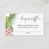 Babydusche mit Palm-Hibiskus-Gewinnkarten Begleitkarte (Vorderseite)