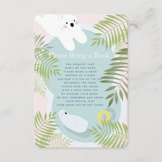 Babydusche mit Polar Bear Bitte bringen Sie eine R Begleitkarte (Vorderseite)