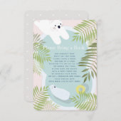 Babydusche mit Polar Bear Bitte bringen Sie eine R Begleitkarte (Vorne/Hinten)