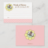 Babydusche mit Ratgeber | Rosa Hinweiskarte (Vorne/Hinten)