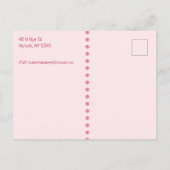 Babydusche mit Regenschirm Ankündigungspostkarte (Rückseite)