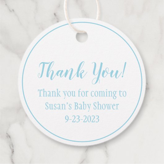 Babydusche mit Roller für Junge Geschenkanhänger (Rückseite)