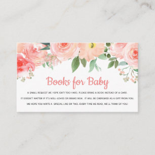 Babydusche mit rosa Blütenfarbe, Blumenkarte Begleitkarte