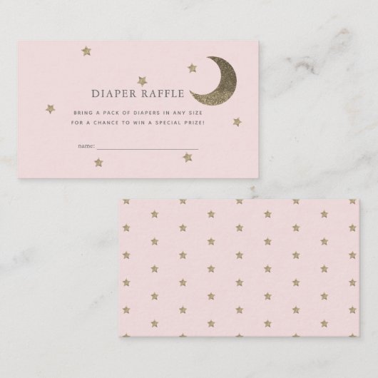 Babydusche mit rosa Windeln - Ticket für die Pferd Begleitkarte (Vorne/Hinten)