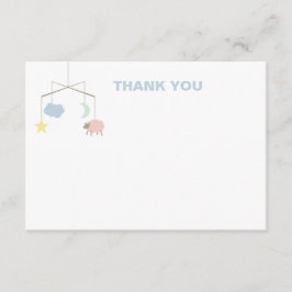 Babydusche mit Schlafcouch Dankeskarte