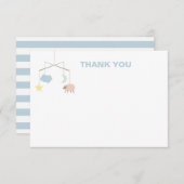 Babydusche mit Schlafcouch Dankeskarte (Vorne/Hinten)