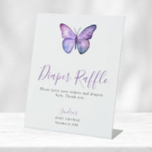 Babydusche mit Schmetterling Elegantes Windeln Raf