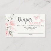 Babydusche mit Schmetterlingskarte Begleitkarte (Vorderseite)