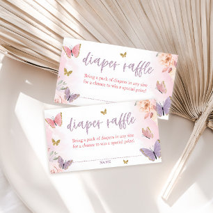 Babydusche mit Schmetterlingskarte Begleitkarte