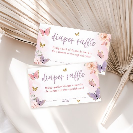 Babydusche mit Schmetterlingskarte Begleitkarte