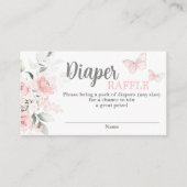 Babydusche mit Schmetterlingskarte Begleitkarte (Vorderseite)