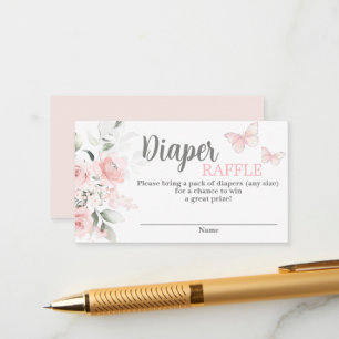 Babydusche mit Schmetterlingskarte Begleitkarte