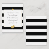 Babydusche mit schwarzem und weißem Streifen - Anf Begleitkarte (Vorne/Hinten)