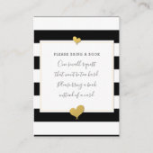 Babydusche mit schwarzem und weißem Streifen - Anf Begleitkarte (Vorderseite)