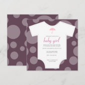 Babydusche mit Shirt Einladung (Vorne/Hinten)