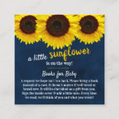 Babydusche mit Sonnenblumen - Buchungskarte Begleitkarte (Vorderseite)