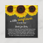 Babydusche mit Sonnenblumen - Buchungskarte Begleitkarte (Vorderseite)