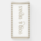 Babydusche mit Surfbrett nach Geschlecht neutral Banner (Vertikal)