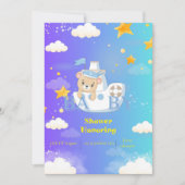 Babydusche mit Teddybär Einladung (Vorderseite)