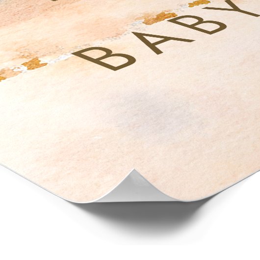 Babydusche mit tropischer Note - Plakat (Ecke)